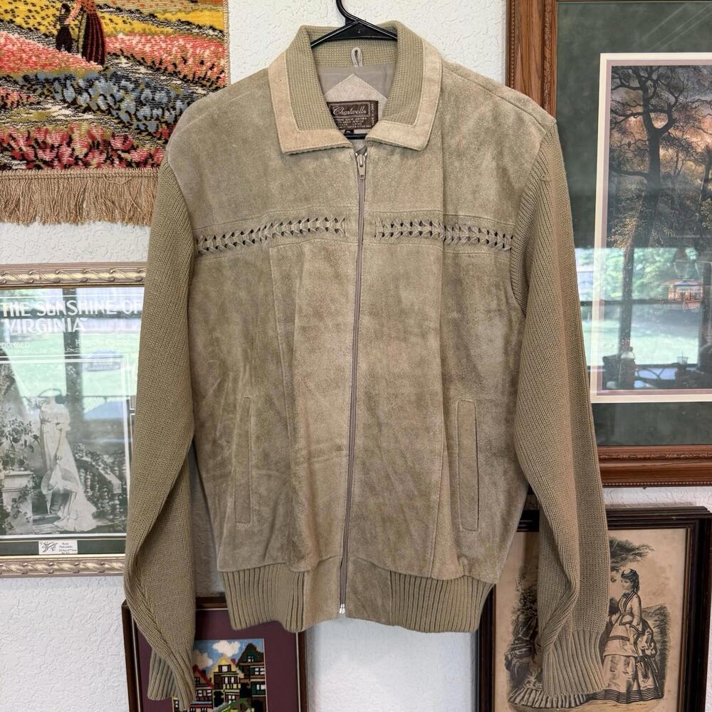 Vintage 70s/80s‎ RARE Chartwell Suede Leather Designer Jacket Size XL